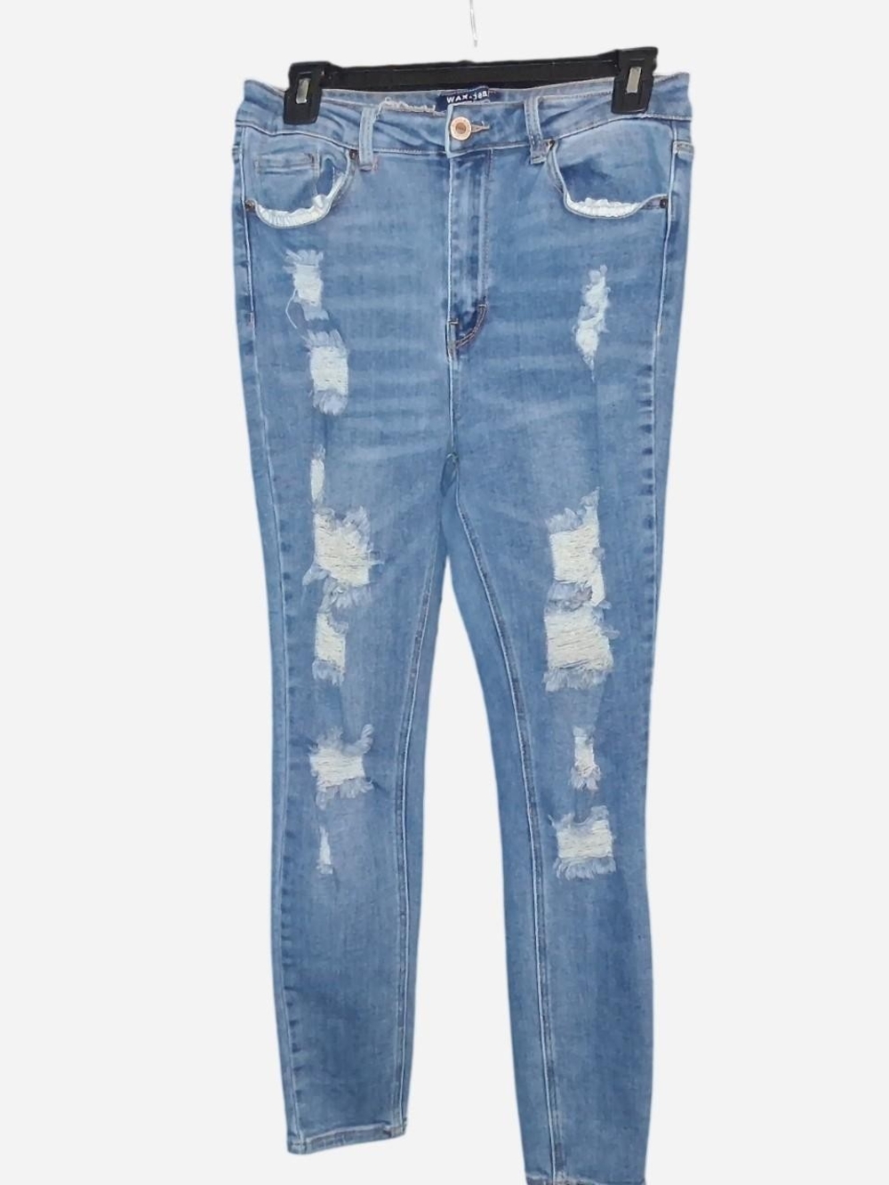 Wax Jean Light Blue Ripped Skinny Jeans